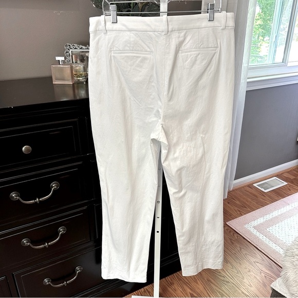 J.Crew Kallie Pant White Size 14 Tall Stretch Cotton Trousers - Picture 10 of 13